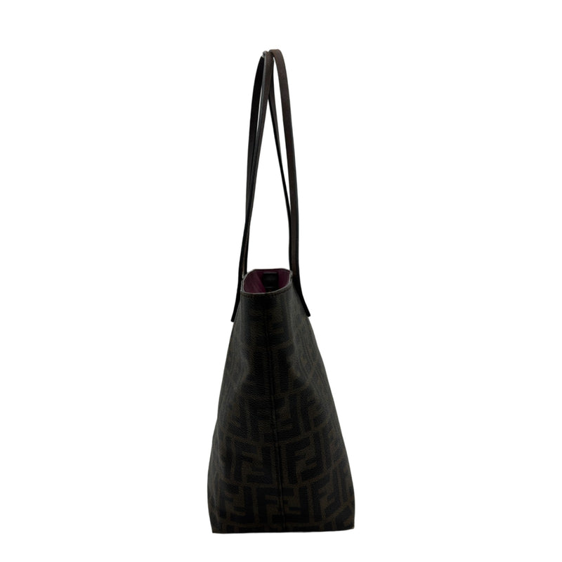 フェンディ FENDI ズッカ トートバッグ 8BH198 ブラウン PVC/レザー