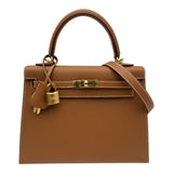 エルメス HERMES ケリー25 外縫い G刻 ゴールド ゴールド金具 エプソン レディース ショルダーバッグ