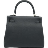エルメス HERMES ケリー25 内縫い G刻印（2026年製） ブラック シルバー金具 トゴ レディース ハンドバッグ