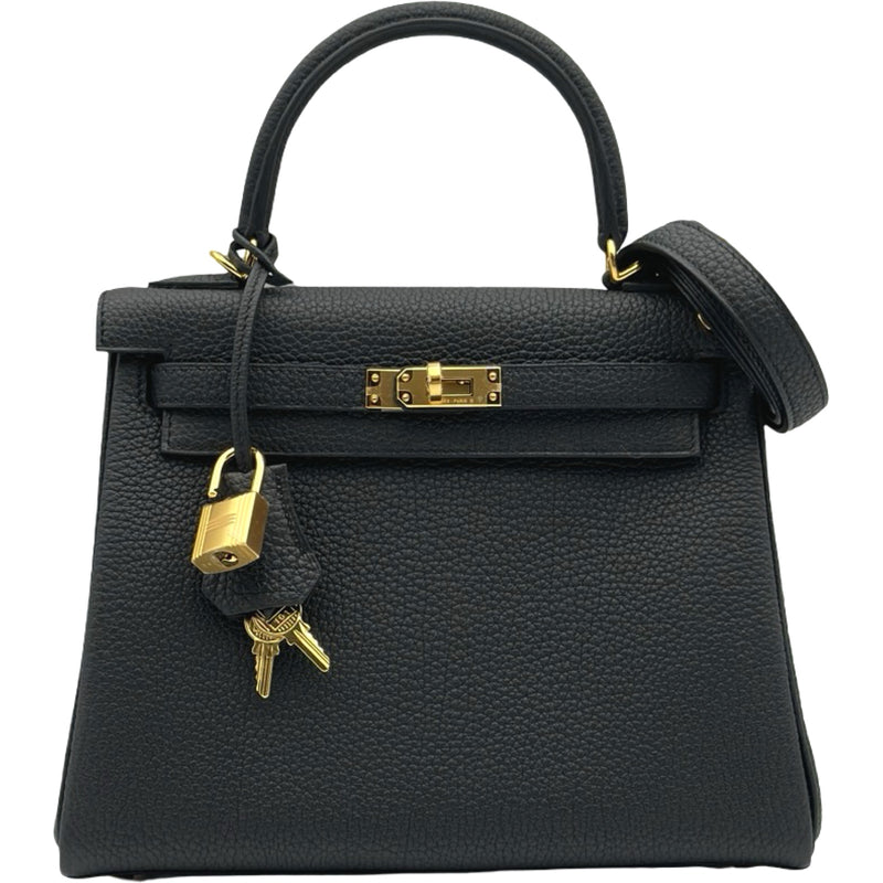 エルメス HERMES ケリー25 内縫い G刻印 ブラック ゴールド金具