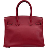 エルメス HERMES バーキン30 X刻印 ルージュカザック シルバー金具 エプソン レディース ハンドバッグ