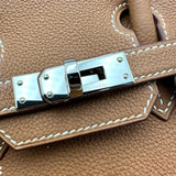 エルメス HERMES バーキン25 W刻印 ゴールド シルバー金具 トゴ レディース ハンドバッグ