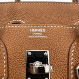 エルメス HERMES バーキン25 W刻印 ゴールド シルバー金具 トゴ レディース ハンドバッグ