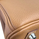エルメス HERMES バーキン25 W刻印 ゴールド シルバー金具 トゴ レディース ハンドバッグ