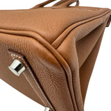 エルメス HERMES バーキン25 W刻印 ゴールド シルバー金具 トゴ レディース ハンドバッグ