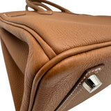 エルメス HERMES バーキン25 W刻印 ゴールド シルバー金具 トゴ レディース ハンドバッグ
