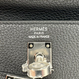 エルメス HERMES ケリー25 内縫い K刻印 ブラック シルバー金具 トゴ レディース ハンドバッグ