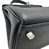 エルメス HERMES ケリー25 内縫い K刻印 ブラック シルバー金具 トゴ レディース ハンドバッグ