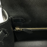 エルメス HERMES ケリー28 外縫い U刻印　(2022年製) ブラック ゴールド金具 エプソン レディース ハンドバッグ