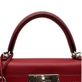 エルメス HERMES ケリー28 外縫い ヴェルソ U刻 ルージュグレナ/ローズパープル シルバー金具 エプソン レディース ショルダーバッグ