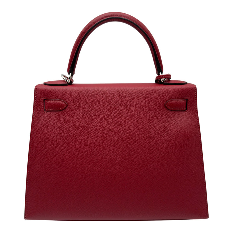 エルメス HERMES ケリー28 外縫い ヴェルソ U刻 ルージュグレナ/ローズ