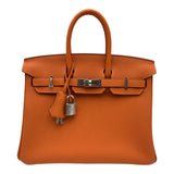 エルメス HERMES バーキン25 K刻 フー シルバー金具 トゴ レディース ハンドバッグ