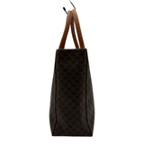 セリーヌ CELINE マカダム ハンドバッグ ブラウン PVC/レザー レディース ハンドバッグ