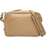 プラダ PRADA カメラバッグ 1BH089 ベージュ　ゴールド金具 カーフ レディース ショルダーバッグ