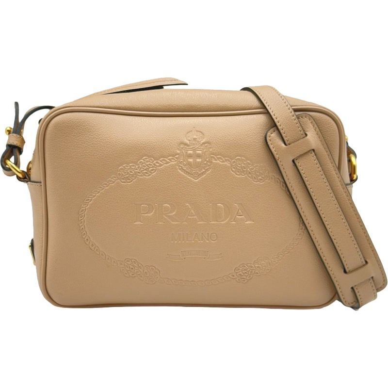プラダ PRADA カメラバッグ 1BH089 ベージュ ゴールド金具 カーフ プラダ PRADA カメラバッグ 1BH089 ベージュ ゴールド金具 カーフ