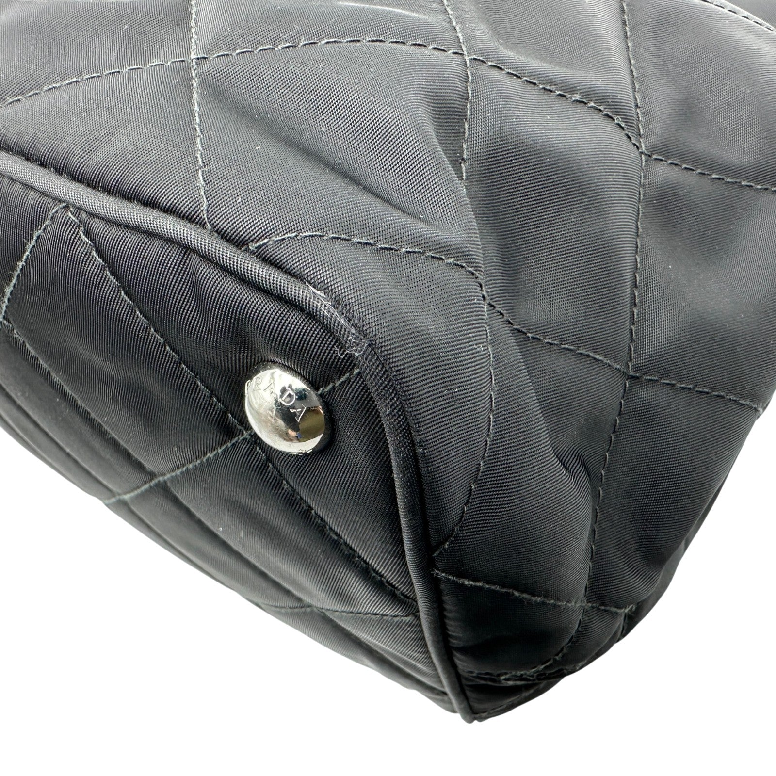 プラダ PRADA インプントゥ チェーントートバッグ 1BG740 ブラック
