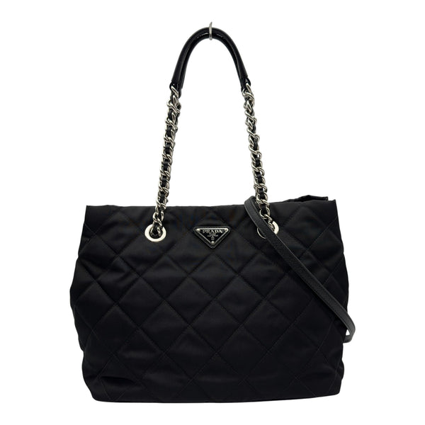 プラダ PRADA インプントゥ チェーントートバッグ 1BG740 ブラック