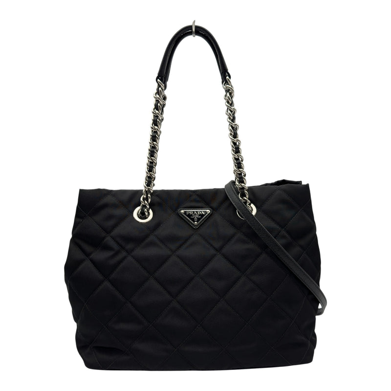 プラダ PRADA インプントゥ チェーントートバッグ 1BG740 ブラック