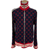 グッチ GUCCI GG総柄 トラックジャケット 496919 ネイビー コットン メンズ ジャージ