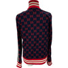 グッチ GUCCI GG総柄 トラックジャケット 496919 ネイビー コットン メンズ ジャージ
