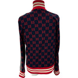 グッチ GUCCI GG総柄 トラックジャケット 496919 ネイビー コットン メンズ ジャージ