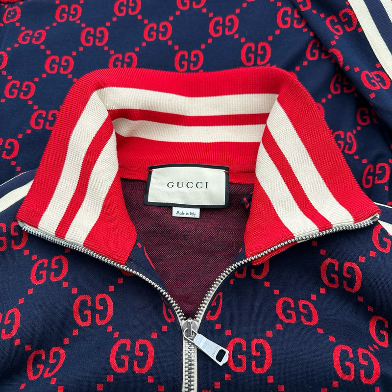 グッチ GUCCI GG総柄 トラックジャケット 496919 ネイビー コットン