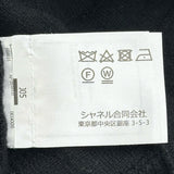 シャネル CHANEL ココマークボタンカシミヤフリンジニットカーディガン P81296 ブラック カシミヤ レディース カーディガン