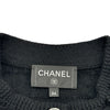 シャネル CHANEL ココマークボタンカシミヤフリンジニットカーディガン P81296 ブラック カシミヤ レディース カーディガン