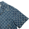 グッチ GUCCI GG総柄オープンカラー 半袖デニムシャツ 788680 ブルー デニム レディース 半袖シャツ