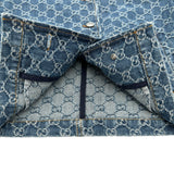 グッチ GUCCI GG総柄オープンカラー 半袖デニムシャツ 788680 ブルー デニム レディース 半袖シャツ