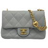 シャネル CHANEL マトラッセ ミニフラップバッグ AS3829 グレー ゴールド金具 キャビアスキン レディース ショルダーバッグ