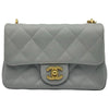 シャネル CHANEL マトラッセ ミニフラップバッグ AS3829 グレー ゴールド金具 キャビアスキン レディース ショルダーバッグ