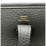 エルメス HERMES エヴリン TPM ショート K刻 ブラック ゴールド金具 トリヨン レディース ショルダーバッグ