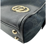 グッチ GUCCI GGキャンバス トートバッグ 166971 ブラック GGキャンバス/レザー レディース トートバッグ
