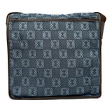 ロエベ LOEWE リピートアナグラム メッセンジャーバッグ ブルー デニム メンズ メッセンジャーバッグ