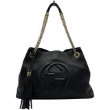 グッチ GUCCI ソーホー チェーンショルダーバッグ 308982 ブラック レザー レディース ショルダーバッグ