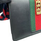 グッチ GUCCI シェリーライン シルヴィスモール 421882 ブラック ゴールド金具 レザー レディース ショルダーバッグ