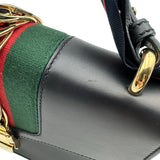 グッチ GUCCI シェリーライン シルヴィスモール 421882 ブラック ゴールド金具 レザー レディース ショルダーバッグ