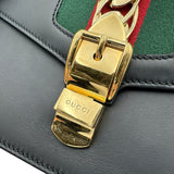 グッチ GUCCI シェリーライン シルヴィスモール 421882 ブラック ゴールド金具 レザー レディース ショルダーバッグ