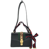 グッチ GUCCI シェリーライン シルヴィスモール 421882 ブラック ゴールド金具 レザー レディース ショルダーバッグ