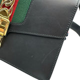 グッチ GUCCI シェリーライン シルヴィスモール 421882 ブラック ゴールド金具 レザー レディース ショルダーバッグ