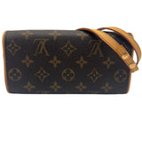 ルイ・ヴィトン LOUIS VUITTON ポシェット・ツインPM M51854 ブラウン モノグラム/レザー レディース ショルダーバッグ
