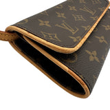 ルイ・ヴィトン LOUIS VUITTON ポシェット・ツインPM M51854 ブラウン モノグラム/レザー レディース ショルダーバッグ