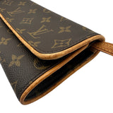 ルイ・ヴィトン LOUIS VUITTON ポシェット・ツインPM M51854 ブラウン モノグラム/レザー レディース ショルダーバッグ