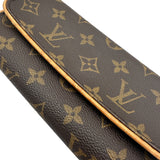 ルイ・ヴィトン LOUIS VUITTON ポシェット・ツインPM M51854 ブラウン モノグラム/レザー レディース ショルダーバッグ