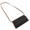ルイ・ヴィトン LOUIS VUITTON ポシェット・ツインPM M51854 ブラウン モノグラム/レザー レディース ショルダーバッグ