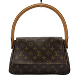 ルイ・ヴィトン LOUIS VUITTON ミニ・ルーピング M51147 ブラウン モノグラム/レザー レディース ショルダーバッグ
