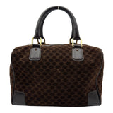 セリーヌ CELINE ミニマカダム スモールボストンバッグ ブラウン スエード レディース ボストンバッグ