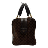 セリーヌ CELINE ミニマカダム スモールボストンバッグ ブラウン スエード レディース ボストンバッグ