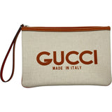 グッチ GUCCI ロゴクラッチバッグ 777165 ベージュ キャンバス ユニセックス セカンドバッグ